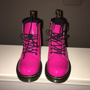 Dr Martens pink patented leather girls size 1 NWOT
